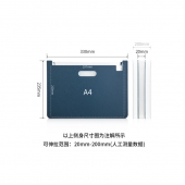 得力(deli)13格A4立式大容量风琴包 多层可伸缩文件框资料册收纳夹