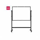 得力(deli)家用高端款120*90cmH型支架式白板 双面书写可移动升降儿童画板/办公会议白板黑板/写字板50092